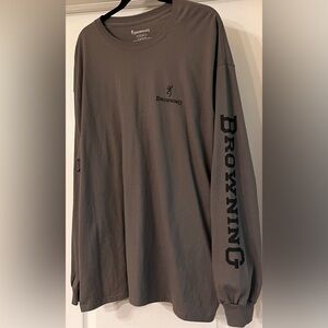 BROWNING RIFLES ONE SHOT 1878 Long Sleeve  Gray CrewNeck Tee